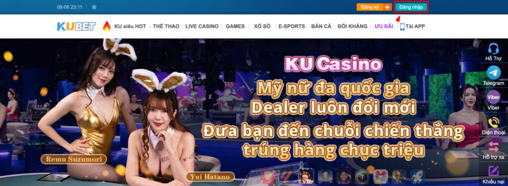 Đăng nhập để truy cập kho game Kubet11